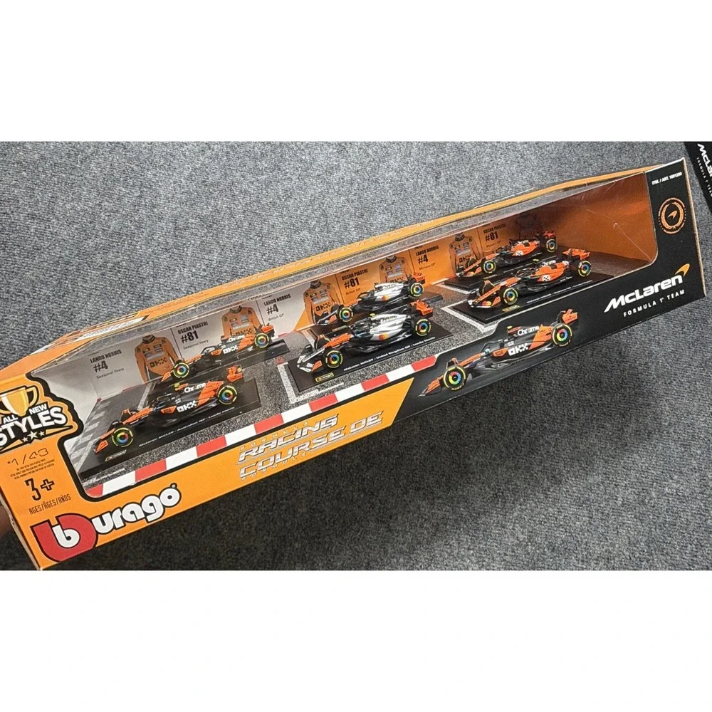 Bburago 1:43 Diecast 6 Cars Set McLaren F1 Team Lando Norris & Oscar Piastri